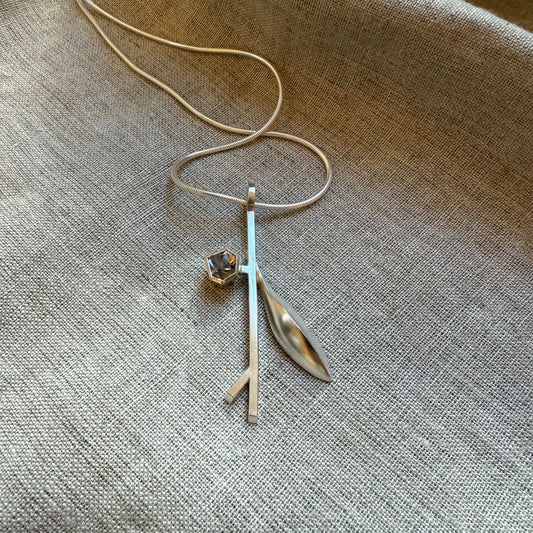 Smoky Quartz Botanical Necklace II