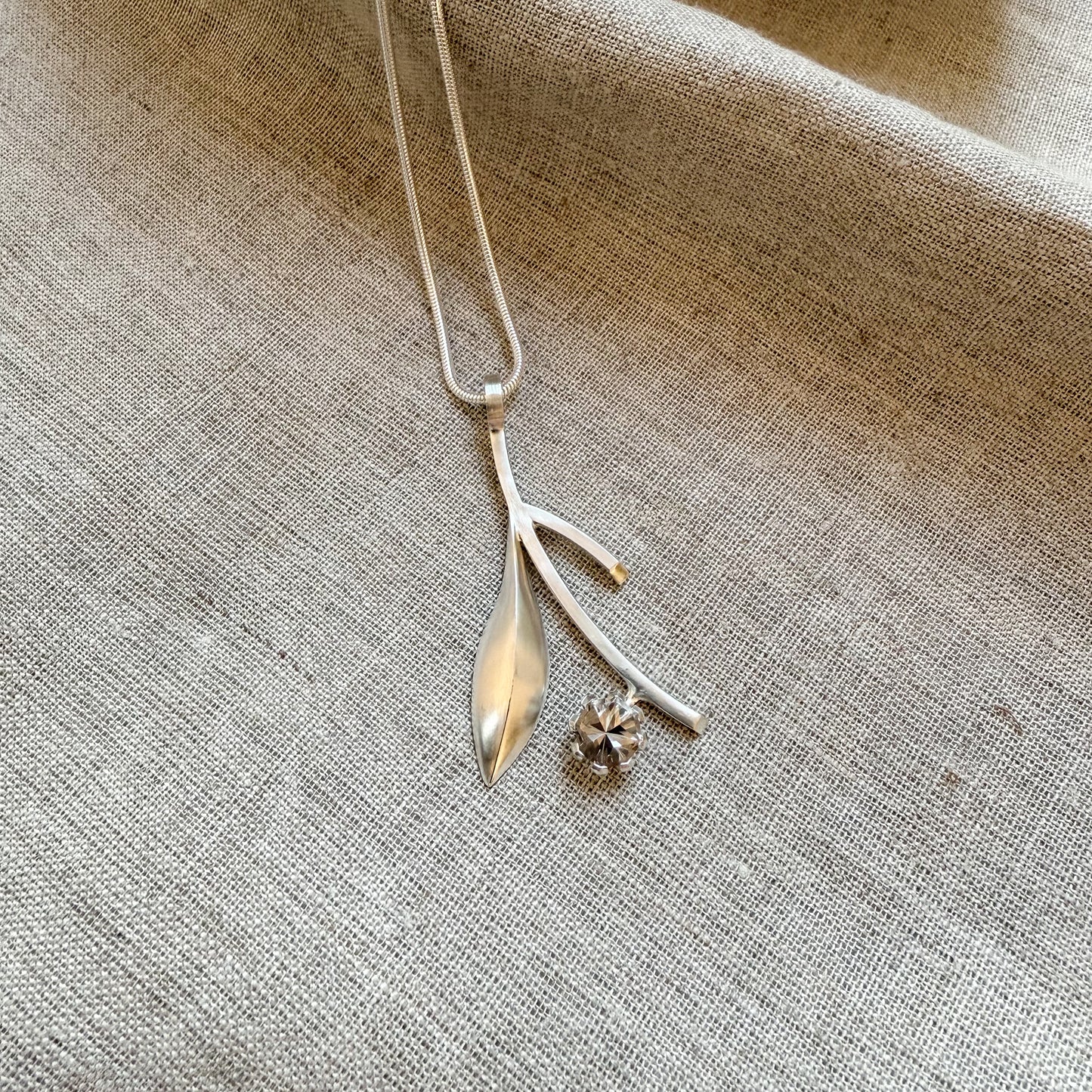 Smoky Quartz Botanical Necklace I