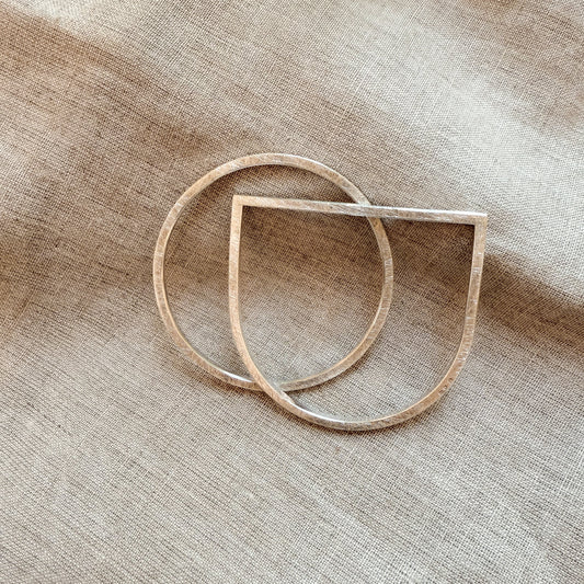 Square Pair Bangle - Medium