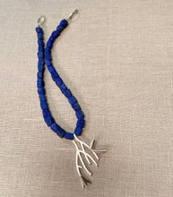 Load image into Gallery viewer, Hammered Lapis Lazuli &amp; Silver necklace