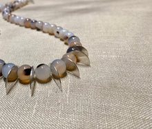 Load image into Gallery viewer, Flower Agate contemporary necklace